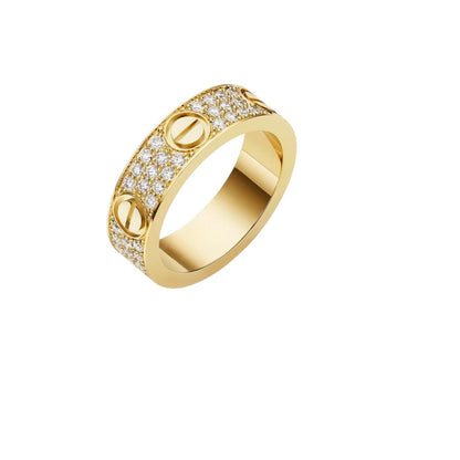 [LunaMar]LOVE 5.5MM FULL-PAVÉ DIAMOND RING