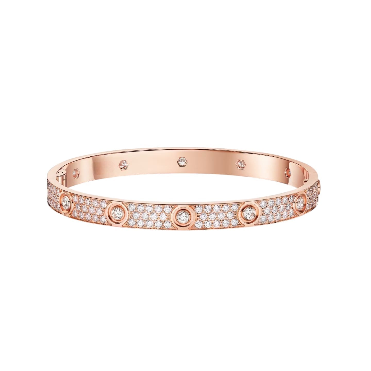 [LunaMar]CLASSIC 6.1MM LOVE BANGLE - 10-DIAMOND FULL PAVÉ