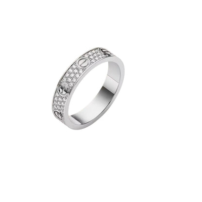 [LunaMar]LOVE 4MM PAVÉ DIAMOND RING