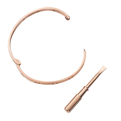 [LunaMar]CLASSIC 6.1MM LOVE SINGLE-SCREW CLOSURE BANGLE - 10-DIAMOND