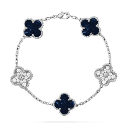 [LunaMar]LUCKY CLOVER 5-MOTIF BRACELET - PIETERSITE COLLECTION