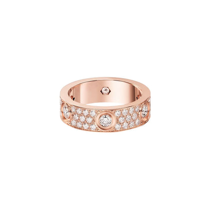 [LunaMar]LOVE 5.5MM FULL-PAVÉ 6-DIAMOND RING