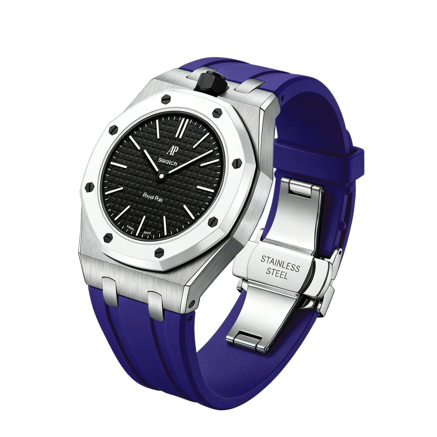 [LunaMar]Royal Oak Pop Exclusive Steel Case & Silicone Strap With Cradle