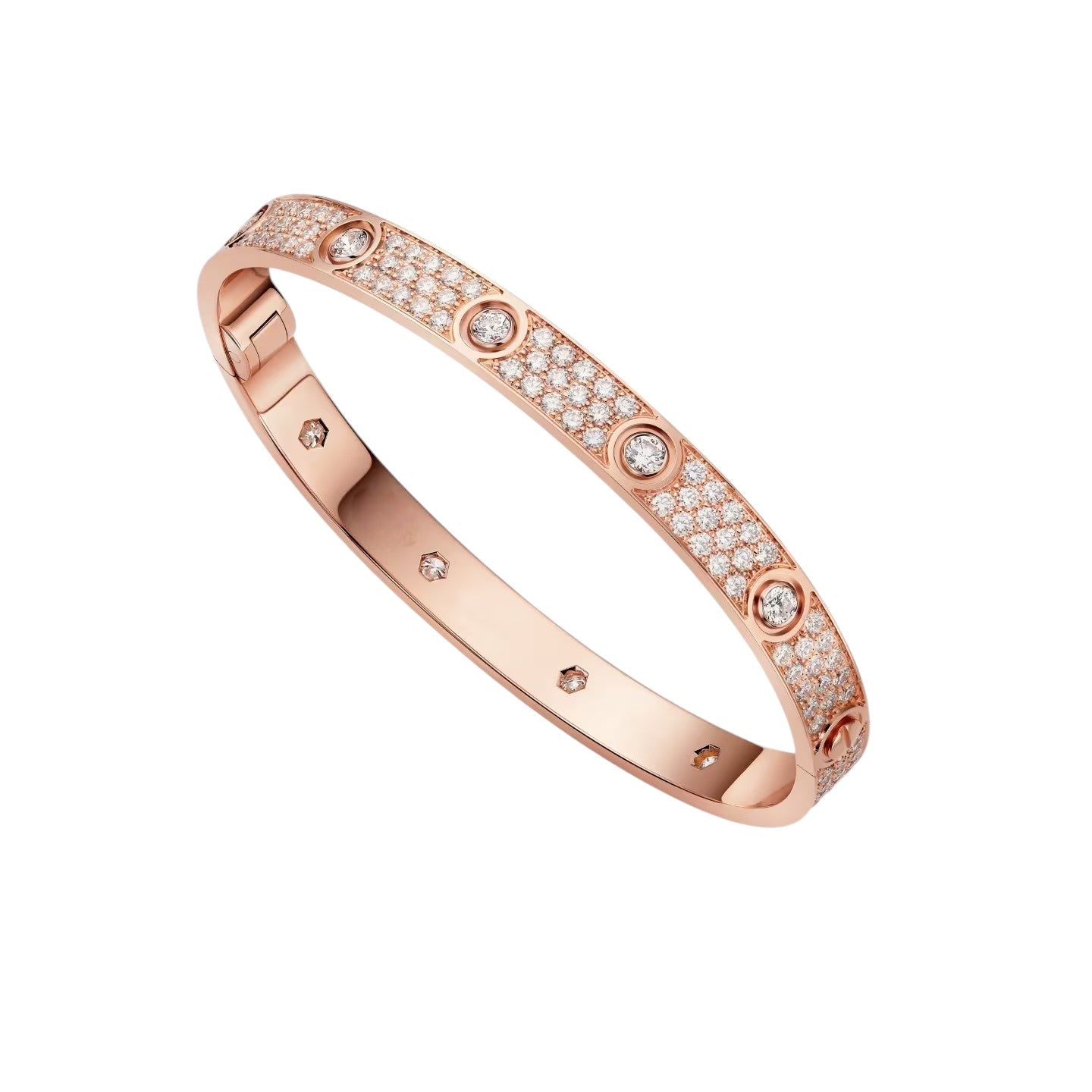 [LunaMar]CLASSIC 6.1MM LOVE BANGLE - 10-DIAMOND FULL PAVÉ
