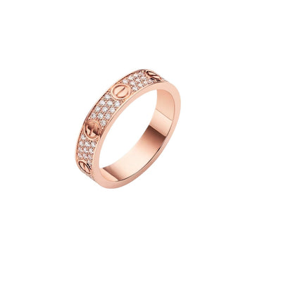 [LunaMar]LOVE 4MM PAVÉ DIAMOND RING