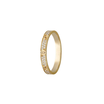 [LunaMar]LOVE 2.6MM PAVÉ DIAMOND RING