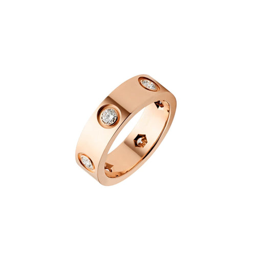 [LunaMar]LOVE 5.5MM 6 DIAMONDS RING