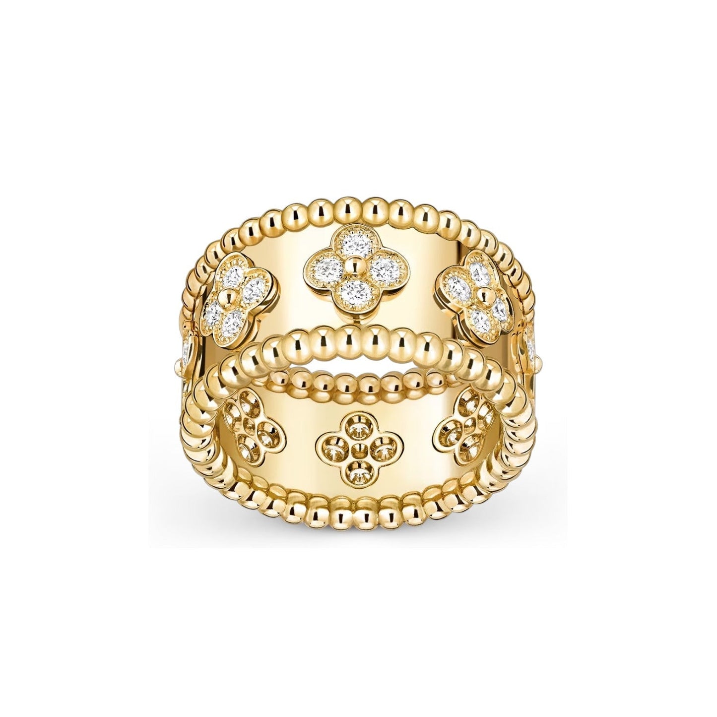 [LunaMar]KALEIDOSCOPE RADIANCE WIDE BAND RING