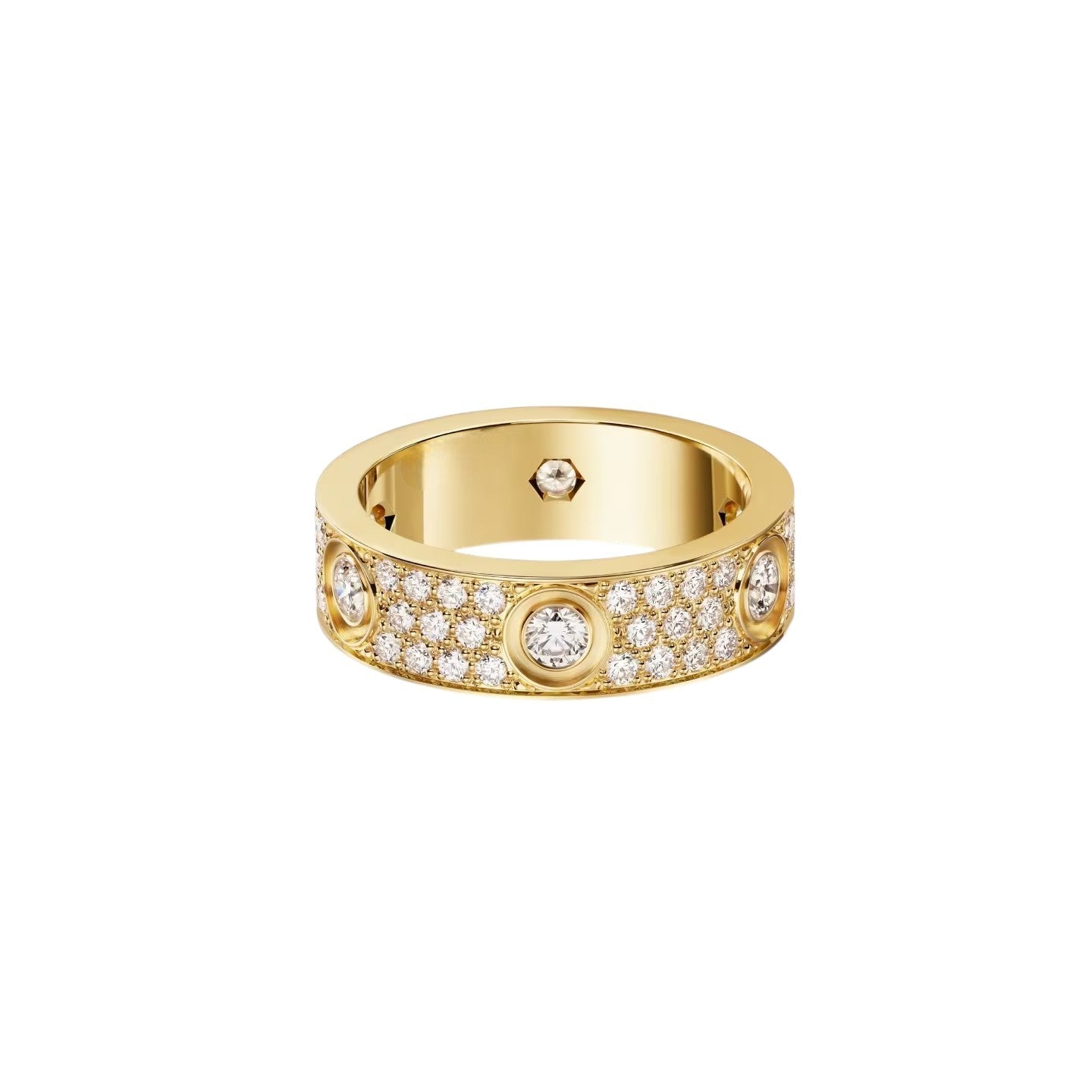 [LunaMar]LOVE 5.5MM FULL-PAVÉ 6-DIAMOND RING