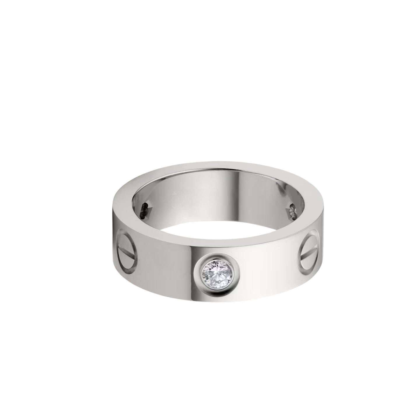 [LunaMar]LOVE 5.5MM 3 DIAMONDS RING
