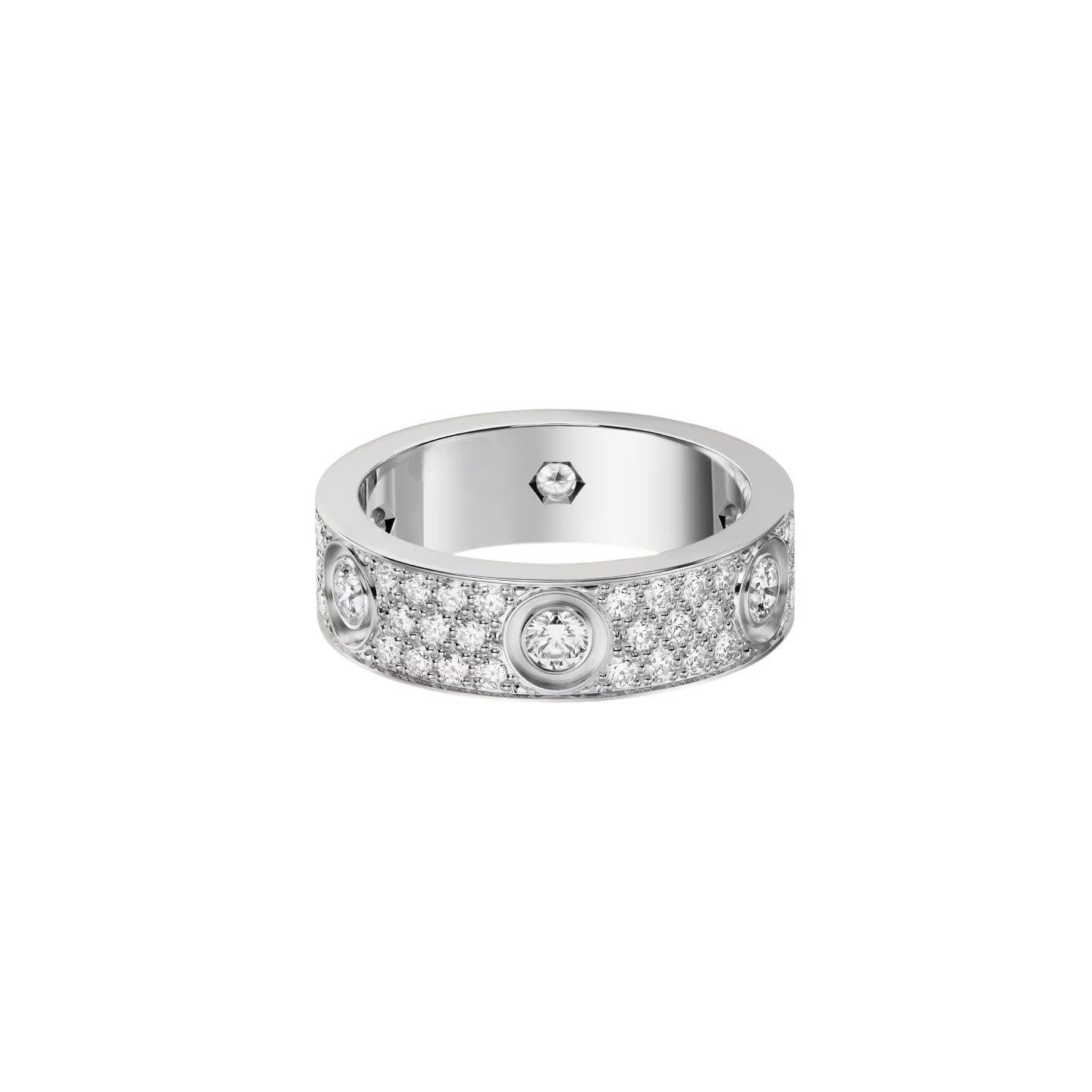 [LunaMar]LOVE 5.5MM FULL-PAVÉ 6-DIAMOND RING