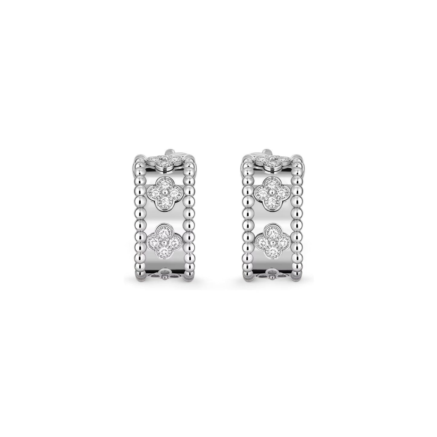 [LunaMar]KALEIDOSCOPE CLOVER HOOP EARRINGS