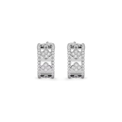 [LunaMar]KALEIDOSCOPE CLOVER HOOP EARRINGS