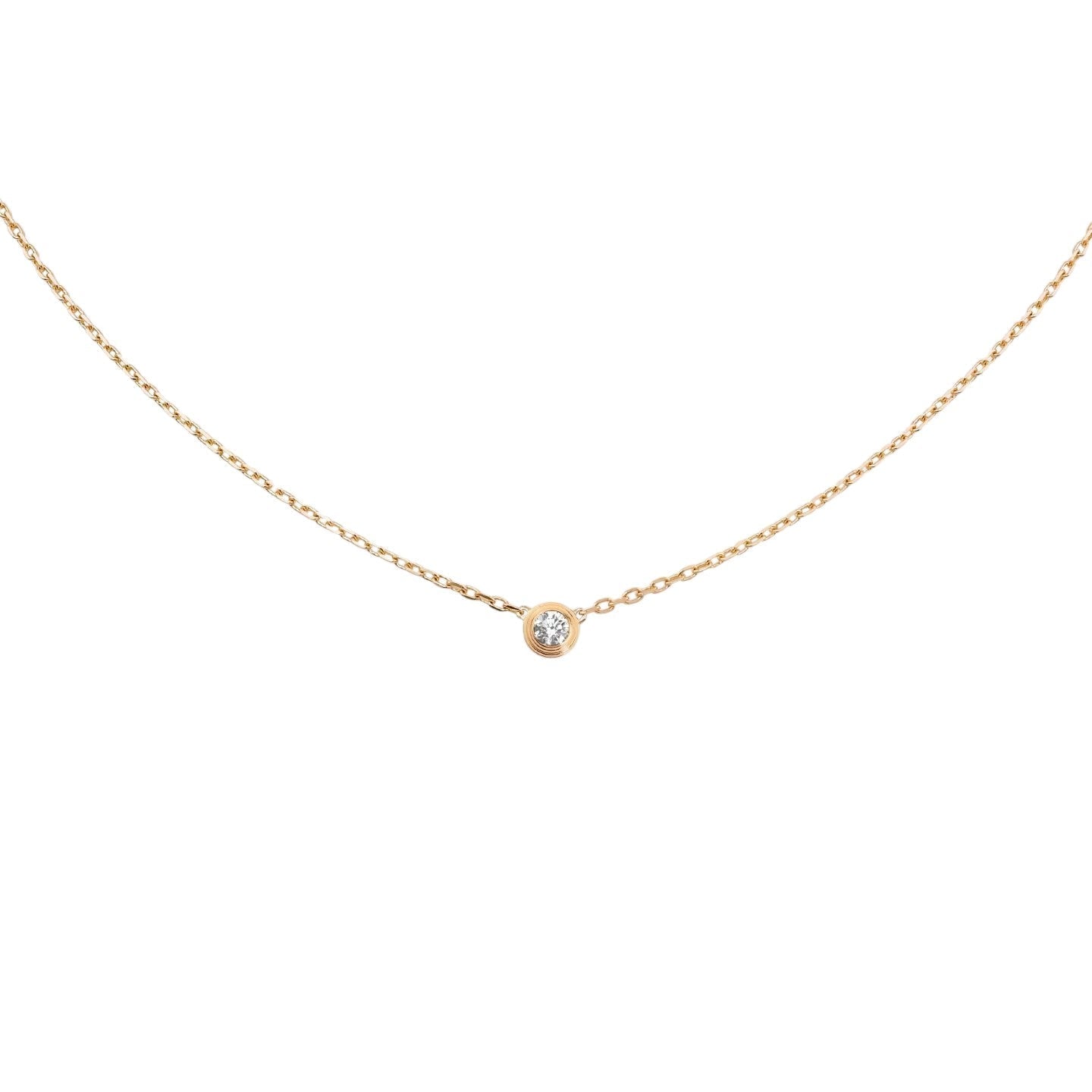 [LunaMar]LOVE SCREW PENDANT SINGLE DIAMOND NECKLACE