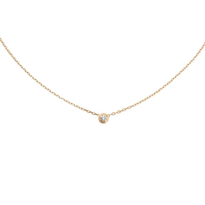 [LunaMar]LOVE SCREW PENDANT SINGLE DIAMOND NECKLACE
