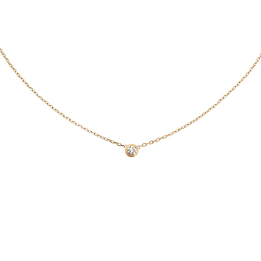 [LunaMar]LOVE SCREW PENDANT SINGLE DIAMOND NECKLACE