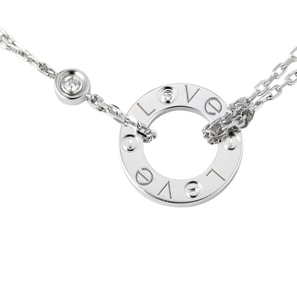 [LunaMar]LOVE CIRCULAR PENDANT 2-DIAMOND NECKLACE