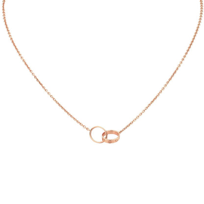 [LunaMar]LOVE DOUBLE-RING PENDANT NECKLACE