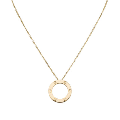 [LunaMar]LOVE LARGE CIRCULAR PENDANT NECKLACE