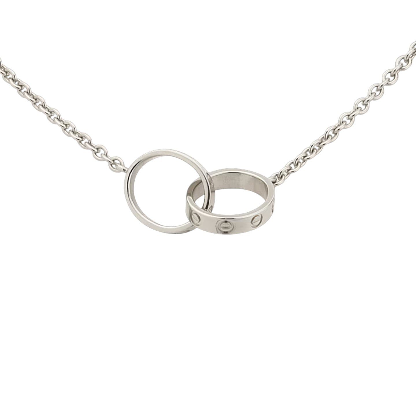 [LunaMar]LOVE DOUBLE-RING PENDANT NECKLACE