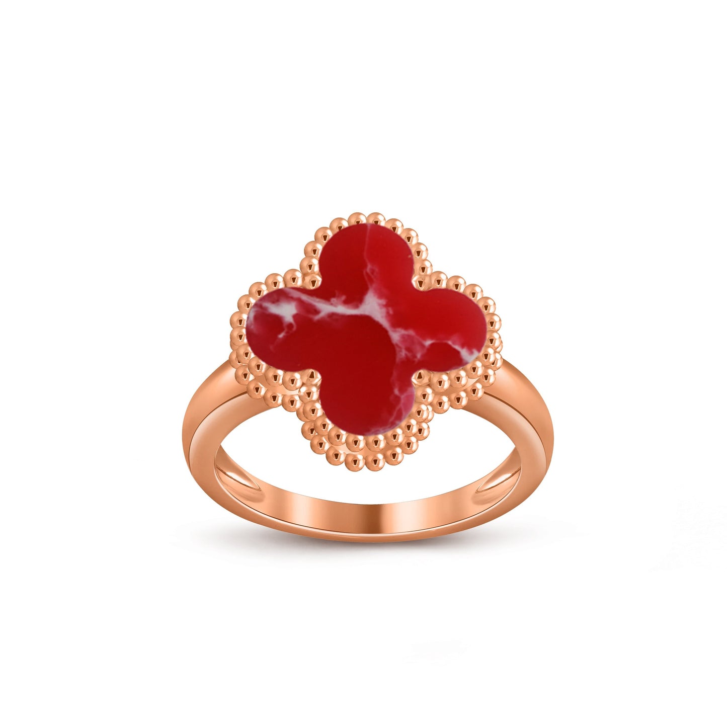 [LunaMar]LUCKY CLOVER VINTAGE ROSE GOLD RING COLLECTION