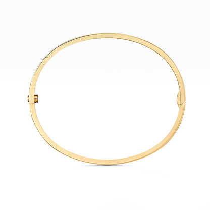 [LunaMar]LOVE 3.65MM SMALL MODEL BANGLE - 6-DIAMOND