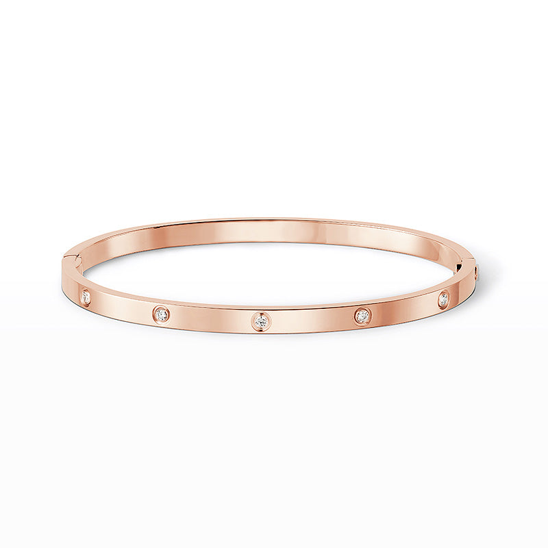 [LunaMar]LOVE 3.65MM SMALL MODEL BANGLE - 10-DIAMOND