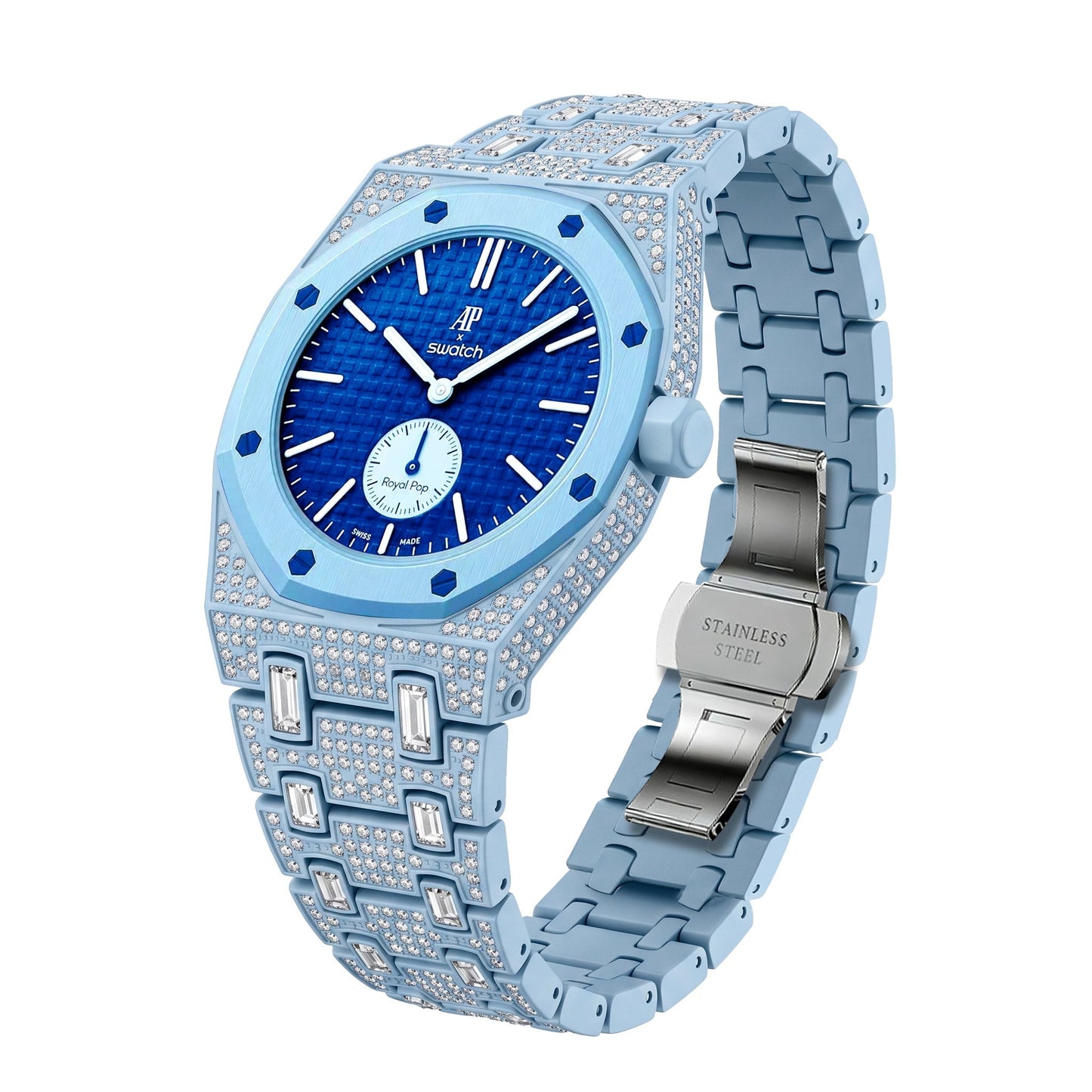 [LunaMar]Royal Oak Pop Exclusive Bioceramic Case & Bioceramic Strap Full Diamond