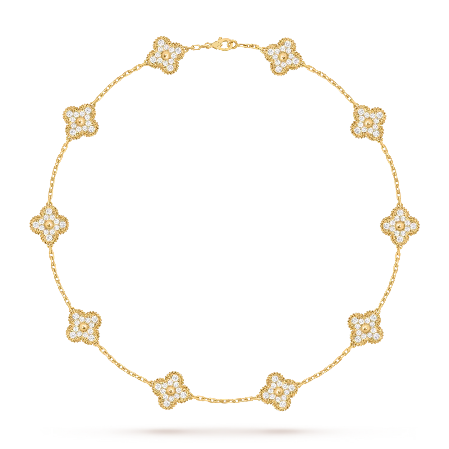 [LunaMar]CLASSIC LUCKY 10-MOTIF CLOVER NECKLACE GOLD COLLECTION