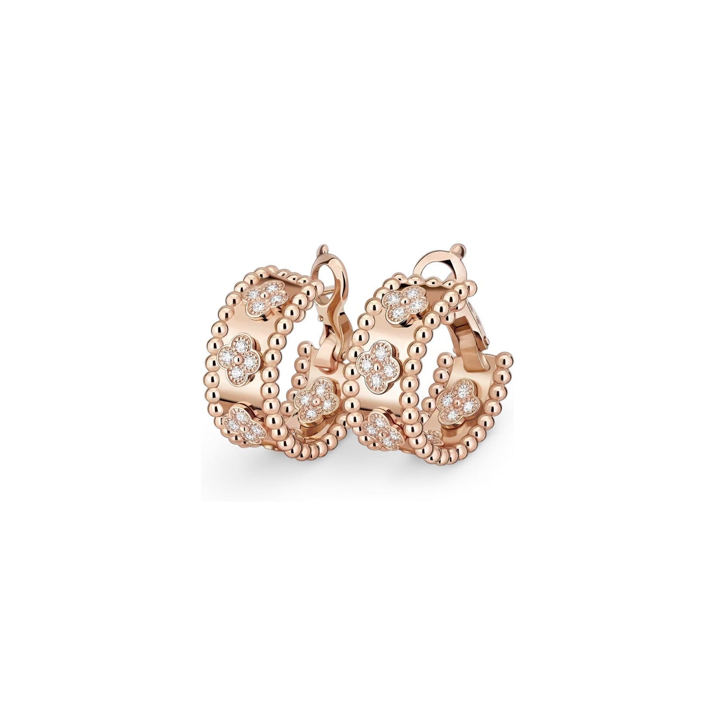 [LunaMar]KALEIDOSCOPE CLOVER HOOP EARRINGS