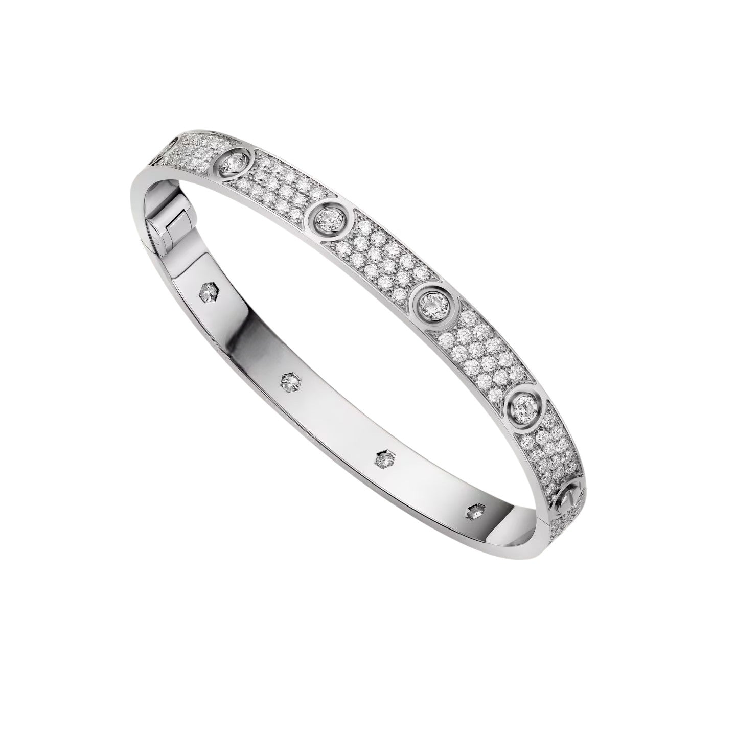 [LunaMar]CLASSIC 6.1MM LOVE BANGLE - 10-DIAMOND FULL PAVÉ