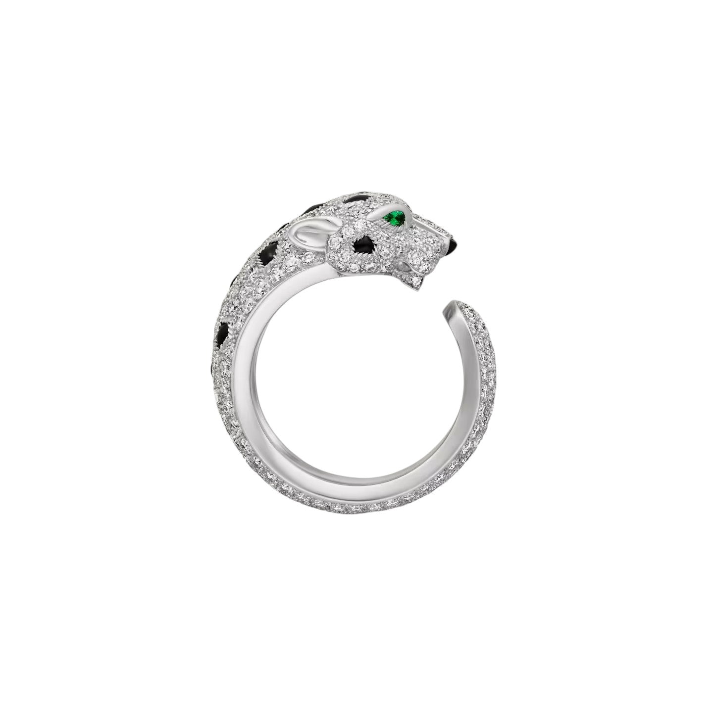 [LunaMar]PANTHÈRE DE DIAMOND HALF-PAVÉ MEDIUM RING