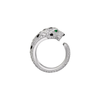 [LunaMar]PANTHÈRE DE DIAMOND HALF-PAVÉ MEDIUM RING