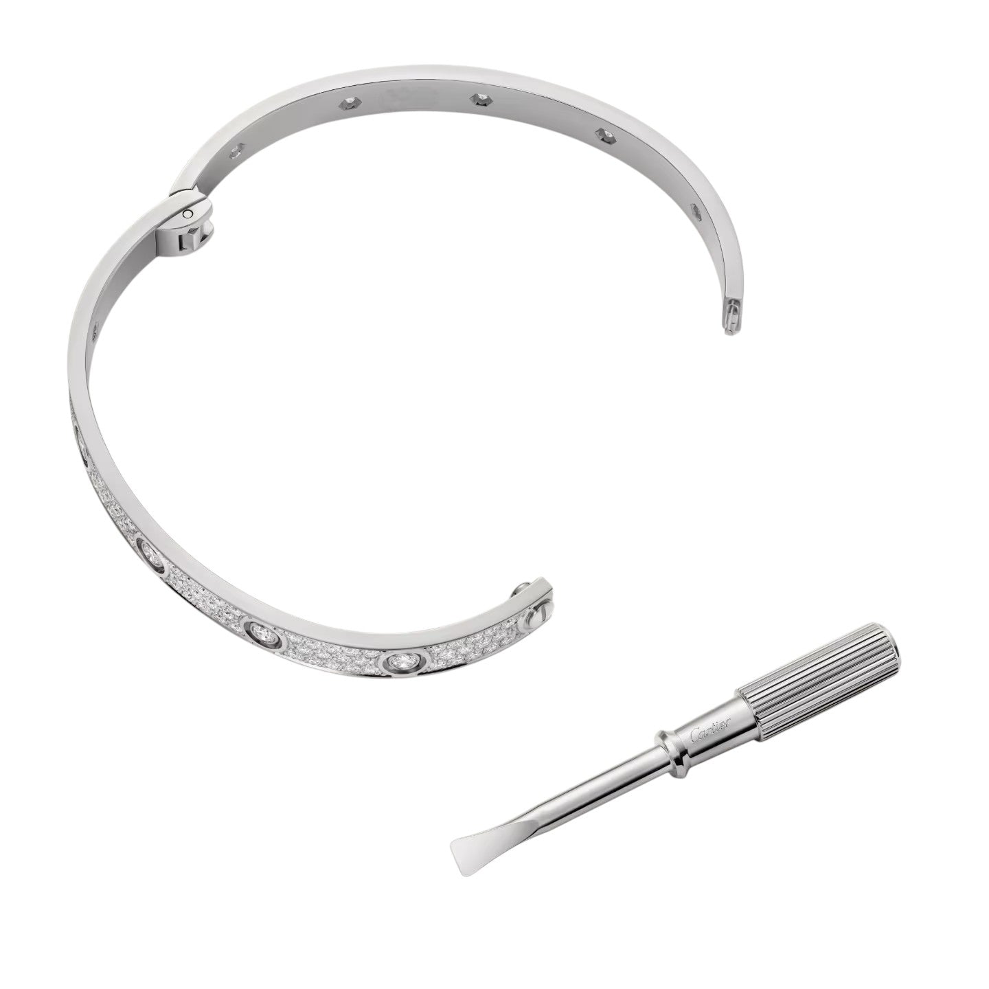 [LunaMar]CLASSIC 6.1MM LOVE BANGLE - 10-DIAMOND FULL PAVÉ