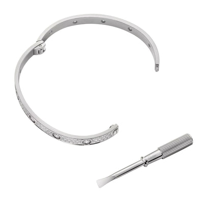 [LunaMar]CLASSIC 6.1MM LOVE BANGLE - 10-DIAMOND FULL PAVÉ