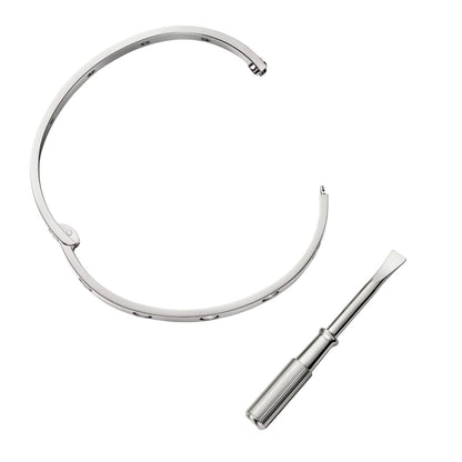 [LunaMar]CLASSIC 6.1MM LOVE SINGLE-SCREW CLOSURE BANGLE - 10-DIAMOND