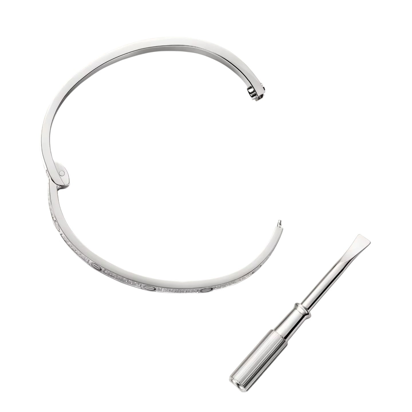 [LunaMar]CLASSIC 3.65MM LOVE FULL PAVE BANGLE