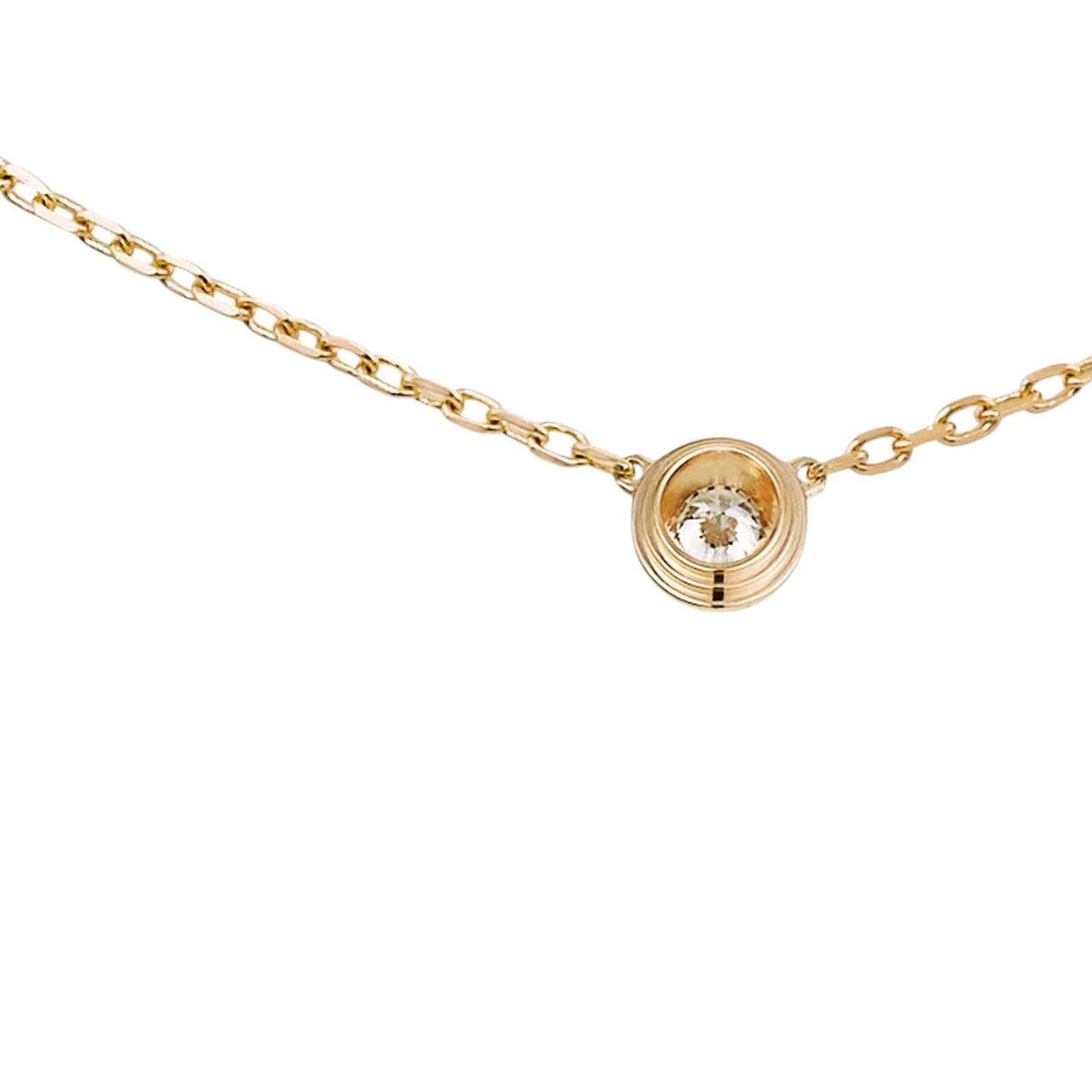 [LunaMar]LOVE SCREW PENDANT SINGLE DIAMOND NECKLACE