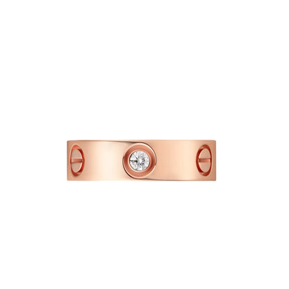 [LunaMar]LOVE 5.5MM 3 DIAMONDS RING