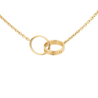 [LunaMar]LOVE DOUBLE-RING PENDANT NECKLACE