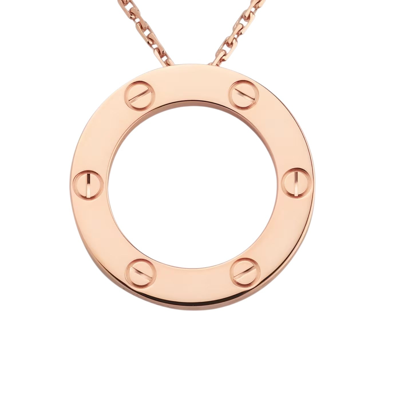 [LunaMar]LOVE LARGE CIRCULAR PENDANT NECKLACE