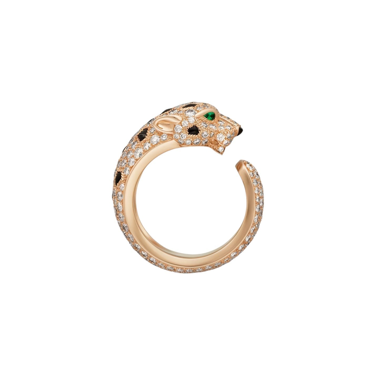 [LunaMar]PANTHÈRE DE DIAMOND HALF-PAVÉ MEDIUM RING