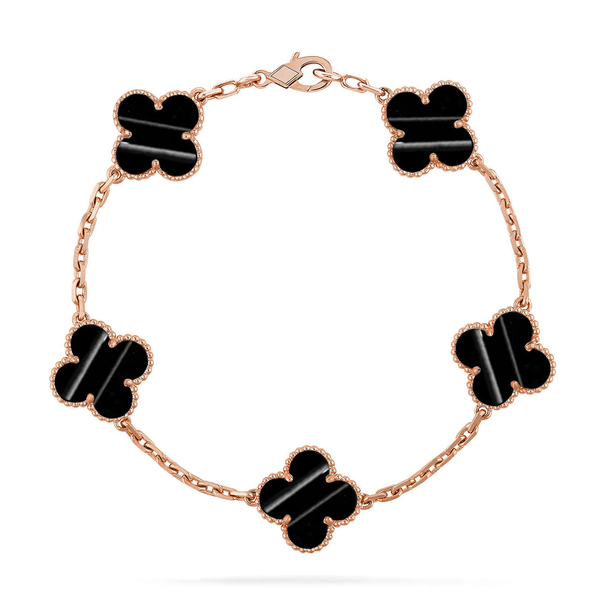 [LunaMar]LUCKY CLOVER 5-MOTIF BRACELET - PULSE STONE COLLECTION