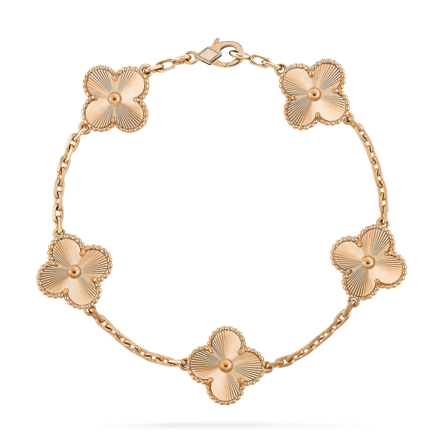 [LunaMar]LUCKY CLOVER 5-MOTIF BRACELET - LASER COLLECTION