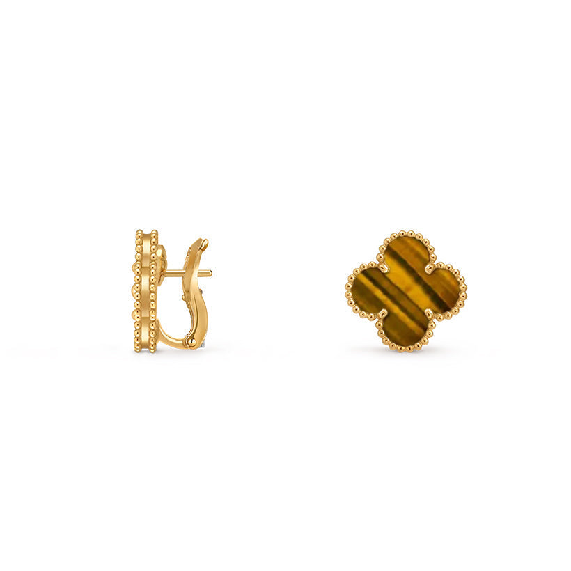 [LunaMar]15MM CLOVER FLOWER STUD EARRINGS GOLD COLLECTION