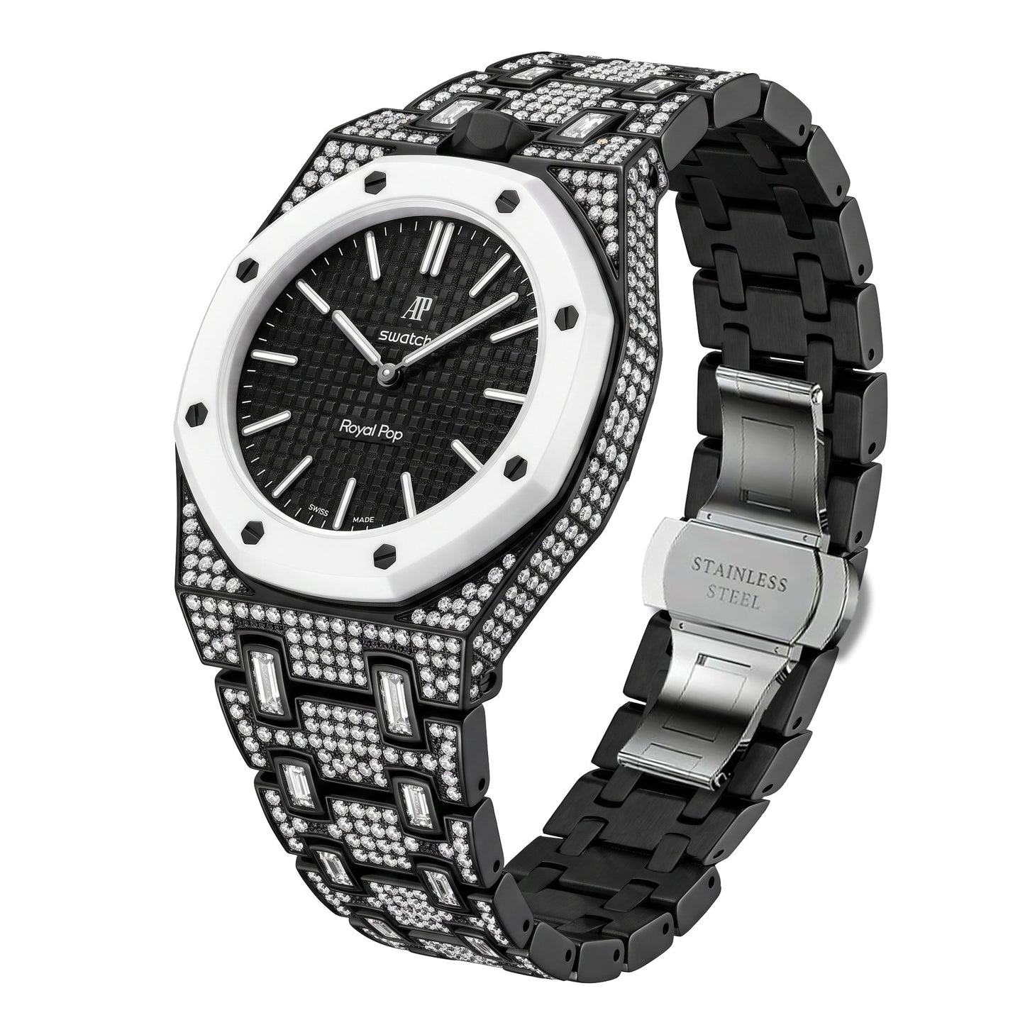 [LunaMar]Royal Oak Pop Exclusive Bioceramic Case & Bioceramic Strap Full Diamond