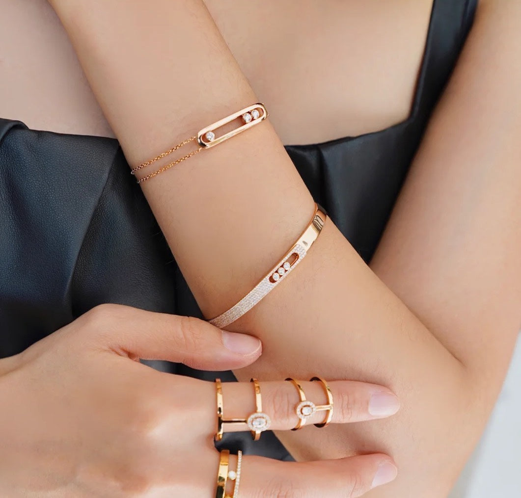[LunaMar]MOVE NOA PAVÉ DIAMOND BANGLE BRACELET