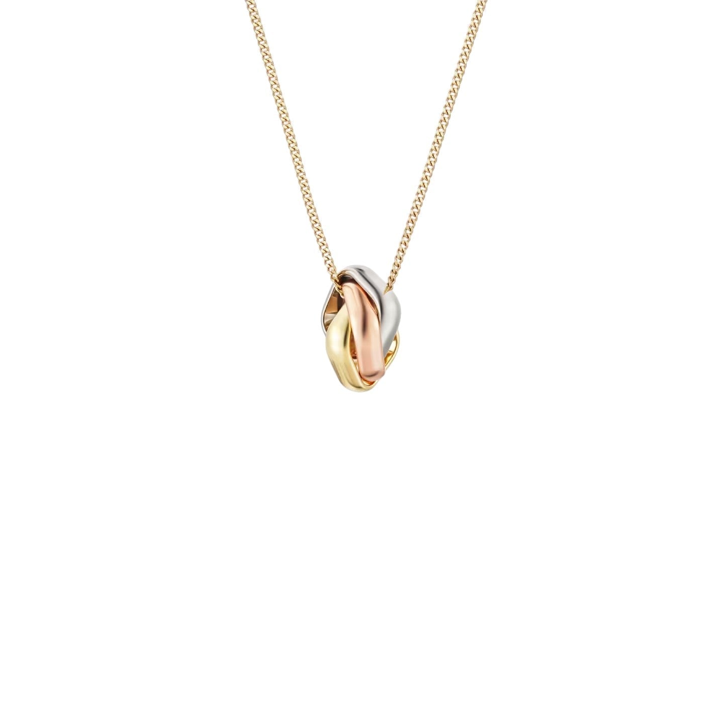 [LunaMar]TRI-COLOR SQUARE RING NECKLACE