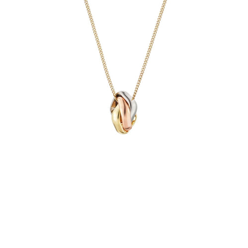 [LunaMar]TRI-COLOR SQUARE RING NECKLACE