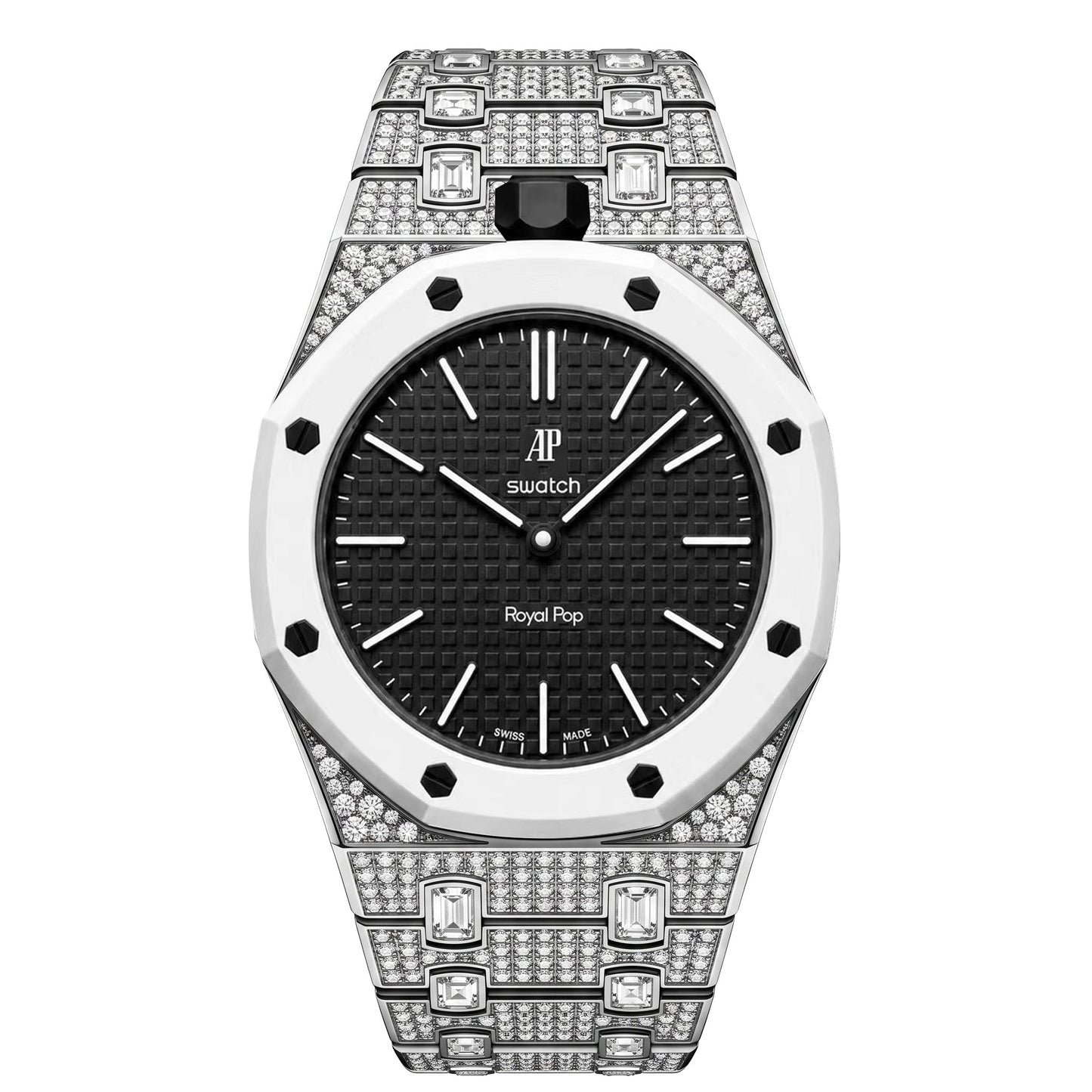 [LunaMar]Royal Oak Pop Exclusive Bioceramic Case & Bioceramic Strap Full Diamond